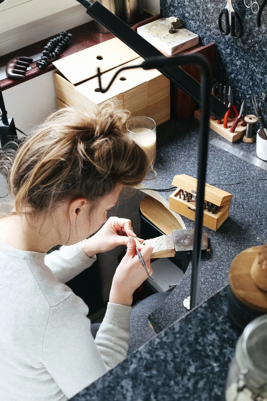Dovile Bertulyte jewellery workshop behind the scenes