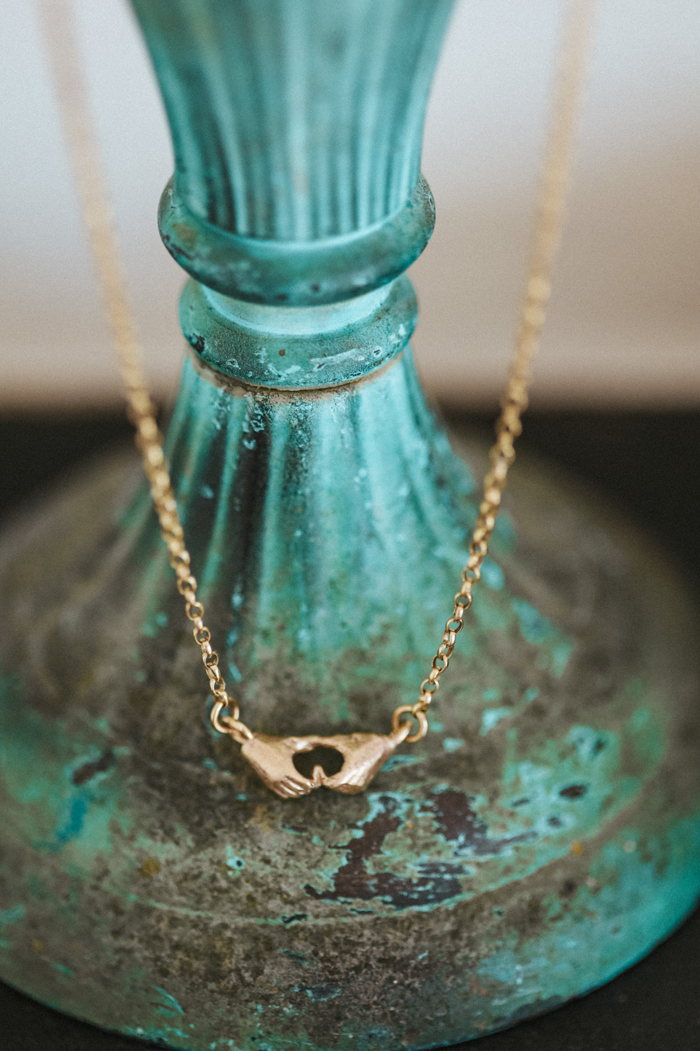 A Quiet Bond | Hand Heart Gold Necklace - Image 7