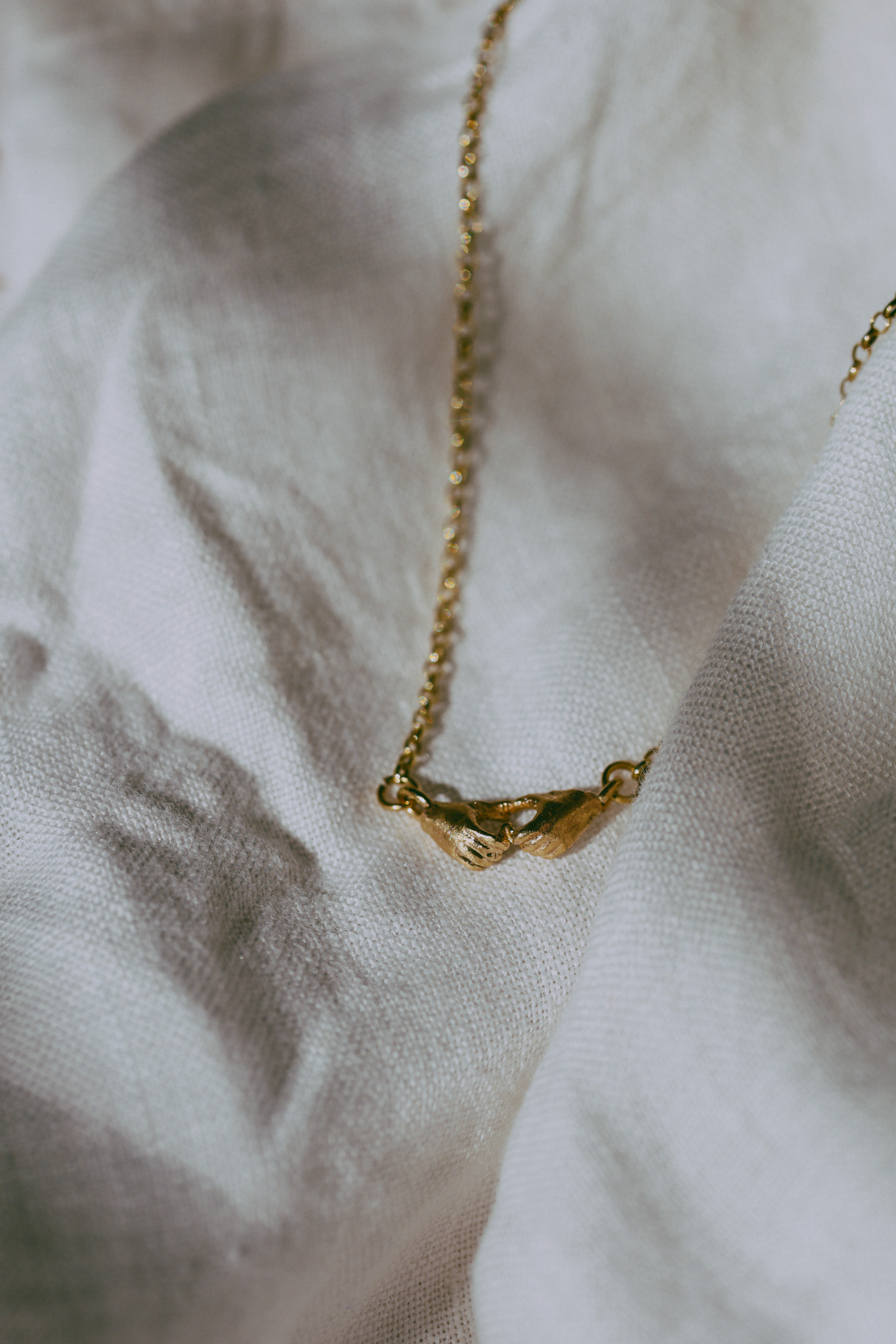 A Quiet Bond | Hand Heart Gold Necklace - Image 11