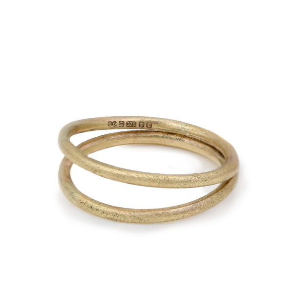 dovile b 9ct yellow gold double band