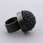 dovile b black rhodium silicone ring