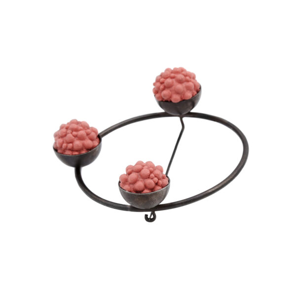 Sea Anemone Pink Terracotta Silicone Brooch
