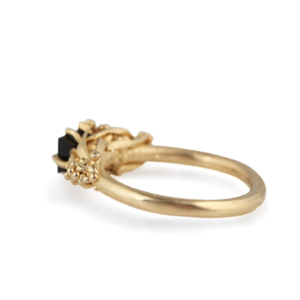 dovile b engagement ring gold tourmaline
