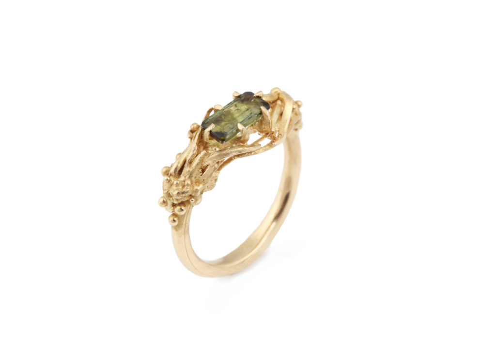 Green Tourmaline 18ct Gold Ring