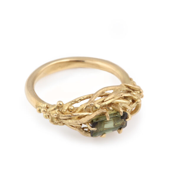 Green Tourmaline 18ct Gold Ring
