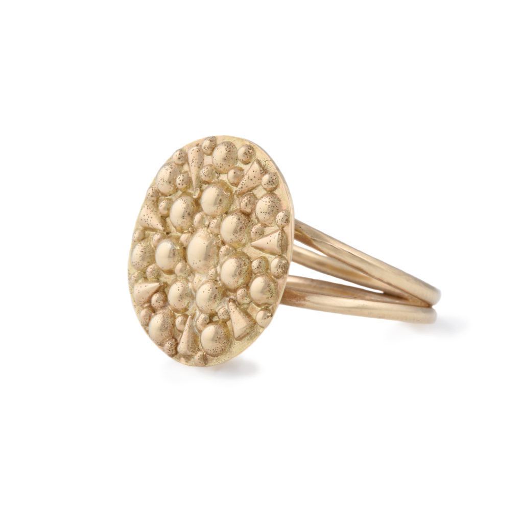 Soleil Gold Disc Ring