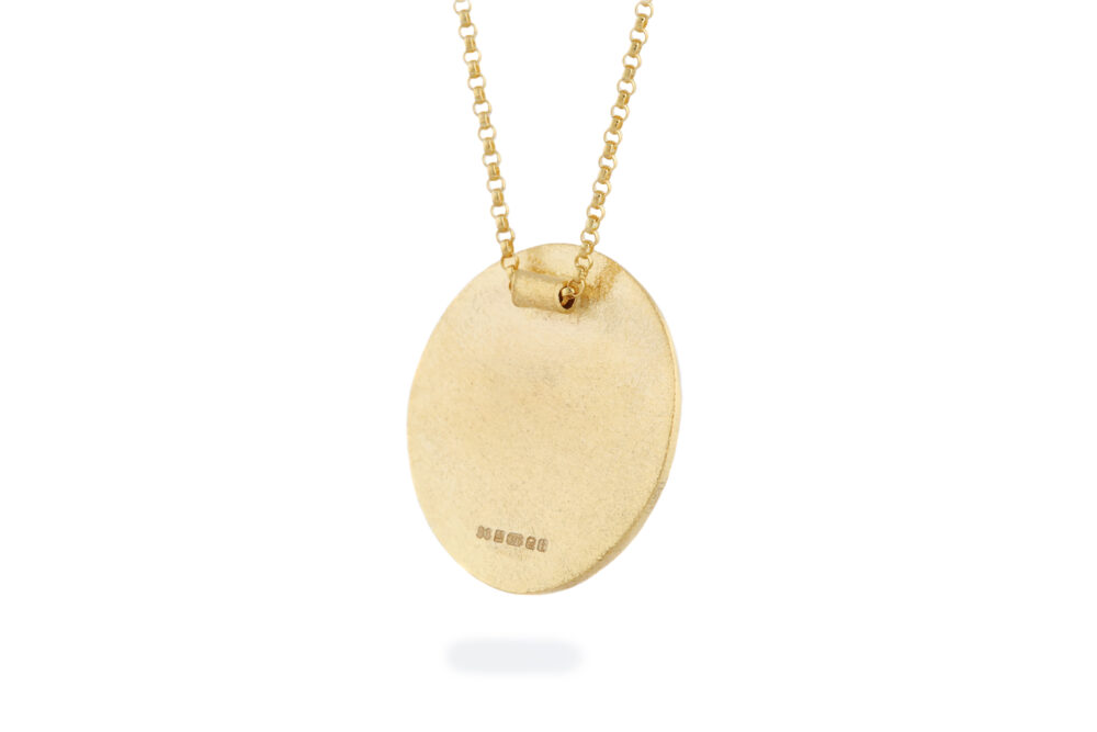 Soleil Gold Gold Disc Pendant with Diamond