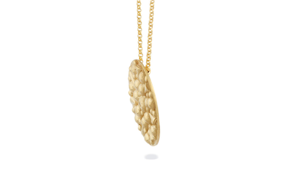 Soleil Gold Gold Disc Pendant with Diamond