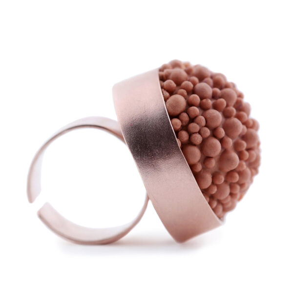 terracotta silicone rose gold ring