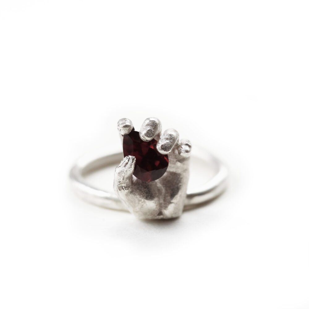 dovile b. always in my heart hand statement ring