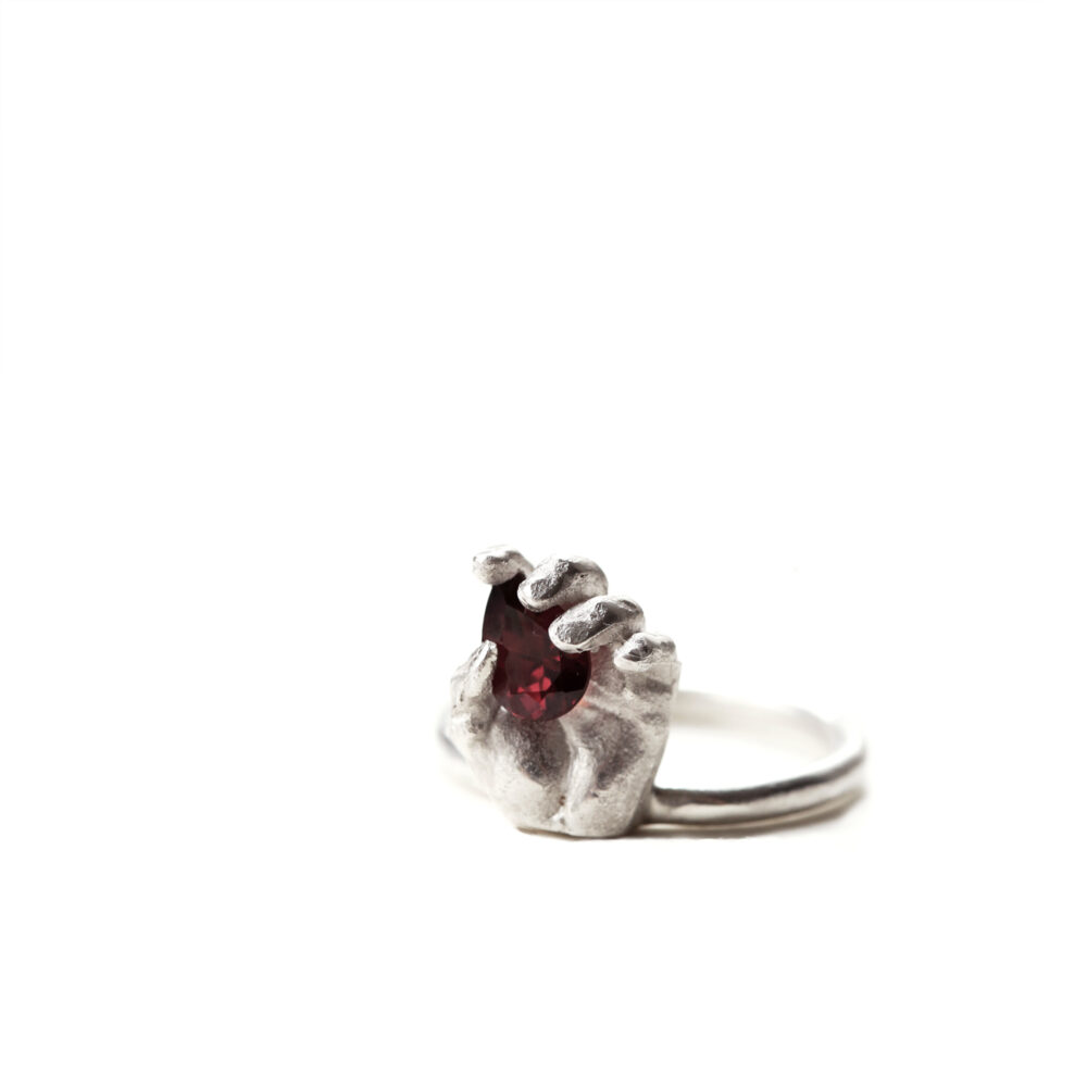 dovile b. always in my heart hand statement ring